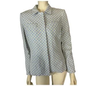Brooks Brothers 2000s Blue Cream Blazer Cotton Jacket size Medium
